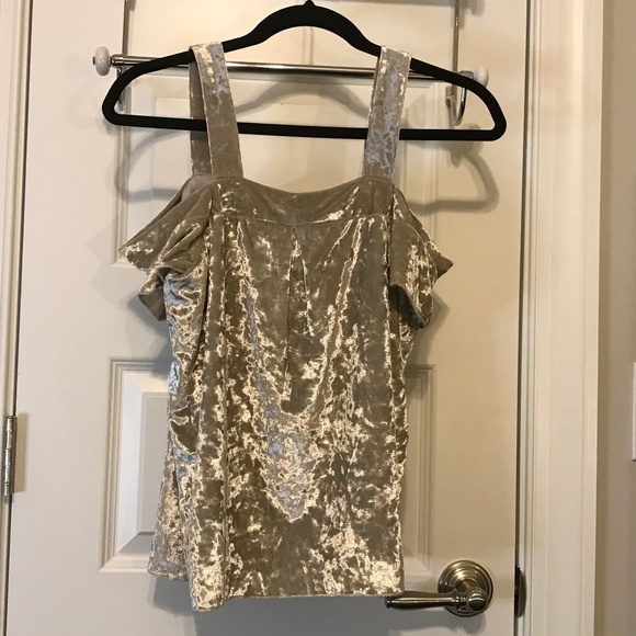 Beautiful drop sleeve silver velvet top by Say What? (S) - Picture 3 of 13